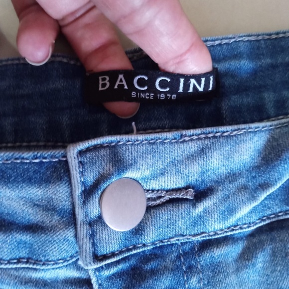 Baccini Women Straight Legs Wash  Light Blue Size 12 Pockets Zipper Pants - Picture 5 of 16